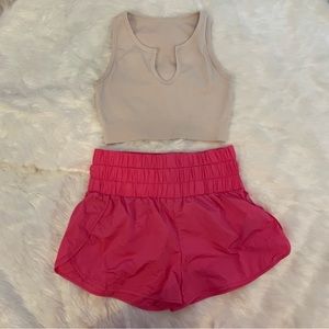 NWOT Pink highwaisted athletic shorts